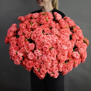 Букет из 39 коралловых кустовых роз (50 см) в Орехово-Зуево