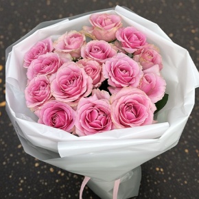 Букет из 15 пудровых роз (70 см) в Орехово-Зуево