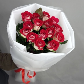 Букет из 15 рубиновых роз (70 см) в Орехово-Зуево