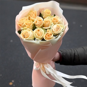 Букет из 11 роз Пич Аваланж (60 см) в Орехово-Зуево