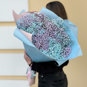 Букет "Радуга" из 15 гипсофил в Орехово-Зуево