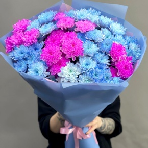 Букет "Матильда" из 15 кустовых хризантем в Орехово-Зуево