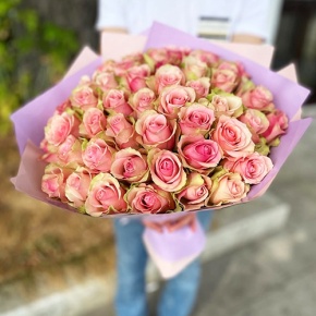 Букет 51 роза Бэлла Роса (40 см) в Орехово-Зуево
