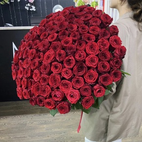 Букет 101 красная роза (70 см) в Орехово-Зуево