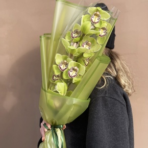 Букет из лаймовой орхидеи в Орехово-Зуево