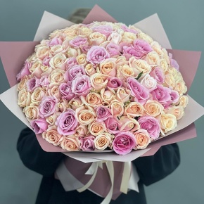 Букет "Люция" из 101 розы (50 см) в Орехово-Зуево
