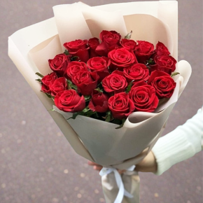 Букет 21 красная роза (60 см) в Орехово-Зуево