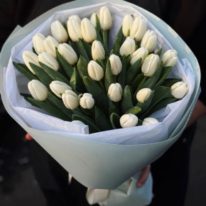 Букет из 31 белого тюльпана в Орехово-Зуево