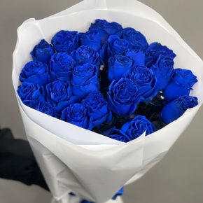 25 синих роз Эквадор (60 см) в Орехово-Зуево