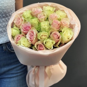Букет из 21 нежной розы (40 см) в Орехово-Зуево