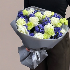 Букет из ароматных гиацинтов и эустом в Орехово-Зуево