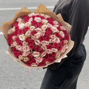 Букет "Амурный" из 101 розы (40 см) в Орехово-Зуево