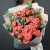 Букет "Фортуна" из коралловых роз и оксипеталума в Орехово-Зуево
