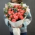 Букет "Фортуна" из коралловых роз и оксипеталума в Орехово-Зуево