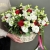 Композиция в корзине "Стелла" из роз, эустом и альстромерий в Орехово-Зуево