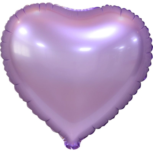 Сердце сиреневое фольгированный шар с гелием (45 см) в Орехово-Зуево