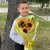 Букет на 1 сентября из 3 подсолнухов и лимониума в Орехово-Зуево Букет на 1 сентября из 3 подсолнухов и лимониума в Орехово-Зуево