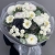 Букет "Белоснежная нежность" из георгин, брассики, хризантем Ньютон, эрингиума и гербер в Орехово-Зуево