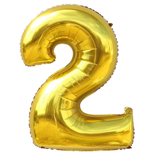 Шар гелиевый цифра 2 (40х102 см) в Орехово-Зуево