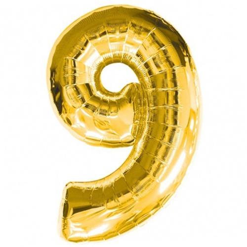 Шар гелиевый цифра 9 (40х102 см) в Орехово-Зуево